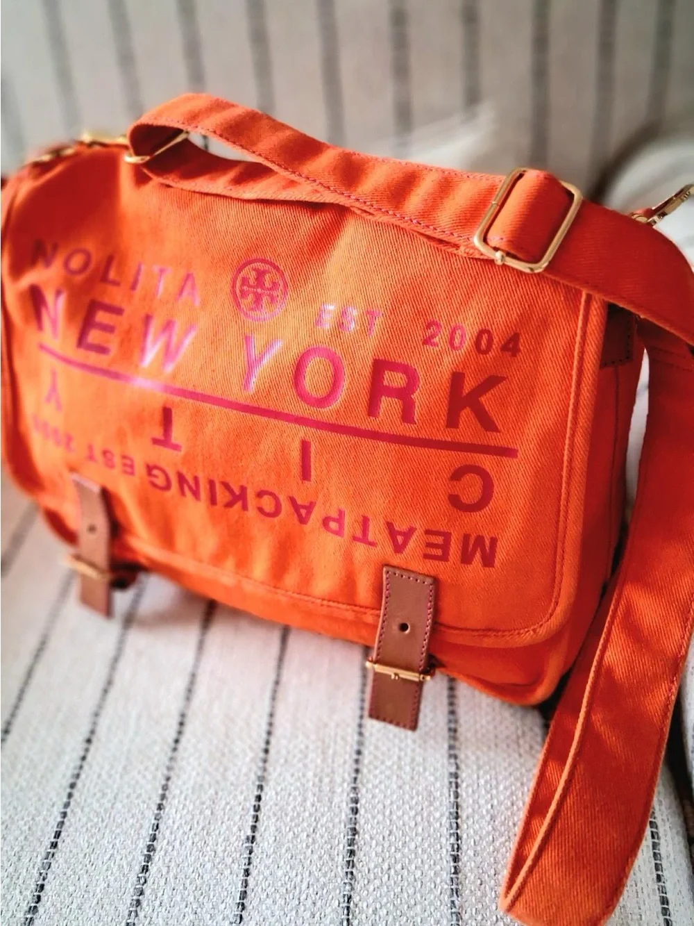 TORY BURCH VINTAGE NOLITA MESSENGER CROSSBODY BAG